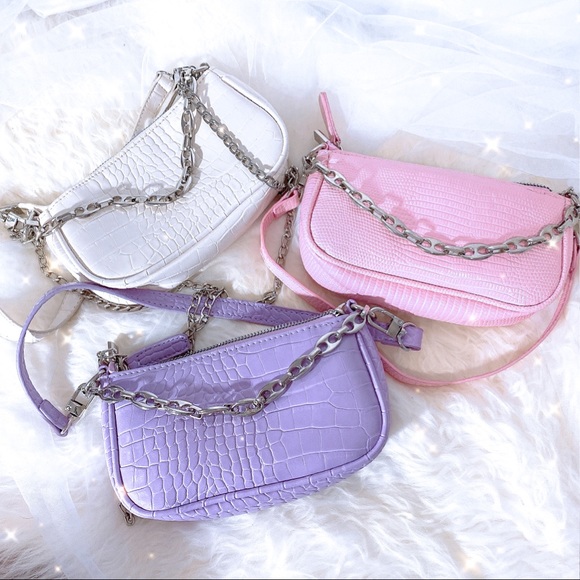 2 LEFT🔥PINK Candy Mini PU Leather Crossbody Shoulder Bag - Picture 2 of 11